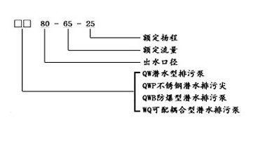 QWP不锈钢排污泵型号意义